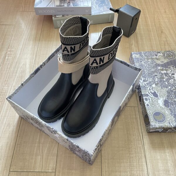 CD leather and canvas boot - Image 3